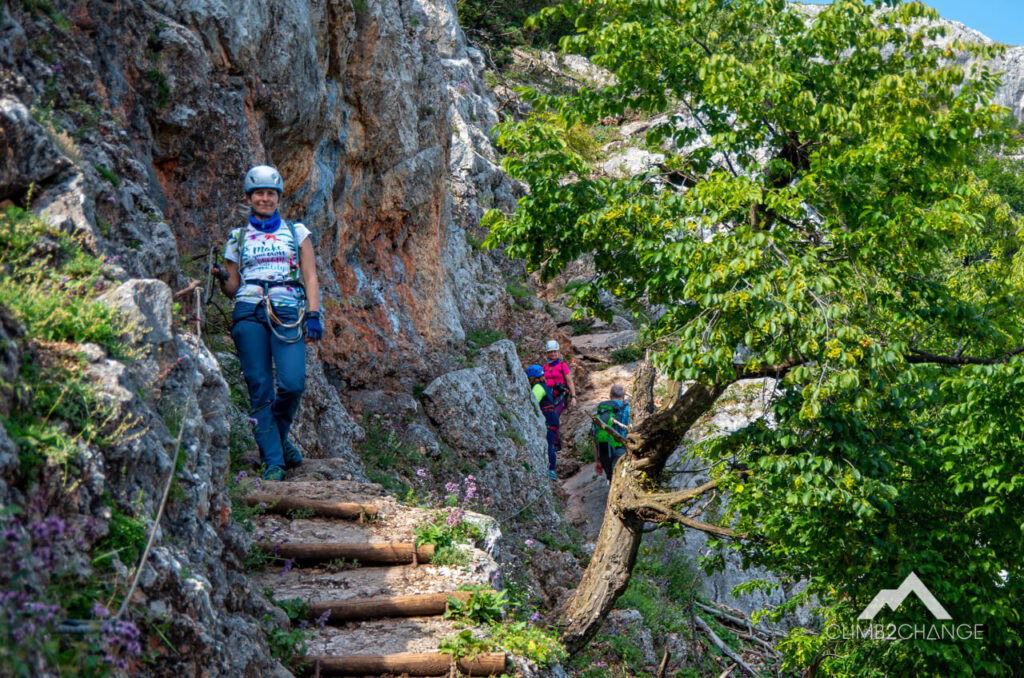 Via ferrata o trudności A - bardzo łatwa